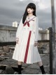 War And Roses Series Kawaii Fashion Japanese Style Student White Collar Long Sleeve Top Sailor Collar Shirt Skirt JK Suit