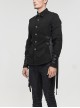 Punk Style Everyday Thickened Fabric Side Nylon Shoulder Straps With Quick Release Buckle Black Long Sleeved Shirt