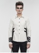 Punk Style Everyday Thickened Fabric Side Nylon Shoulder Straps With Quick Release Buckle White Long Sleeved Shirt