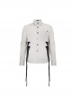 Punk Style Everyday Thickened Fabric Side Nylon Shoulder Straps With Quick Release Buckle White Long Sleeved Shirt