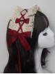 Soft Girl Satin Bowknot Gothic Lolita Sweet Cool Versatile Dark Lace Ruffles Versatile Hairband