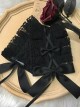 Soft Girl Satin Bowknot Gothic Lolita Sweet Cool Versatile Dark Lace Ruffles Versatile Hairband