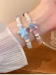 Light Color Ocean Star Ceramic Glass Beads Coral Stone Cute Girl Versatile Kawaii Fashion Bracelet