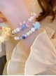 Light Color Ocean Star Ceramic Glass Beads Coral Stone Cute Girl Versatile Kawaii Fashion Bracelet