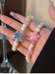 Light Color Ocean Star Ceramic Glass Beads Coral Stone Cute Girl Versatile Kawaii Fashion Bracelet