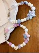 Light Color Ocean Star Ceramic Glass Beads Coral Stone Cute Girl Versatile Kawaii Fashion Bracelet