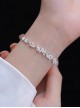 Exquisite Girl Light Luxury Style Versatile Stylish Elegant Wisteria Flower Zircon Classic Lolita Bracelet