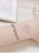 Exquisite Girl Light Luxury Style Versatile Stylish Elegant Wisteria Flower Zircon Classic Lolita Bracelet