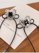 Metal Heart Ribbon Bowknot Ballet Style Y2K Glass Beads Sweet Cool Classic Lolita Earrings