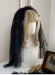 Ivory Tower Series Elegant French Mysterious Retro Classic Lolita Black Lace Mesh Yarn Black Veil