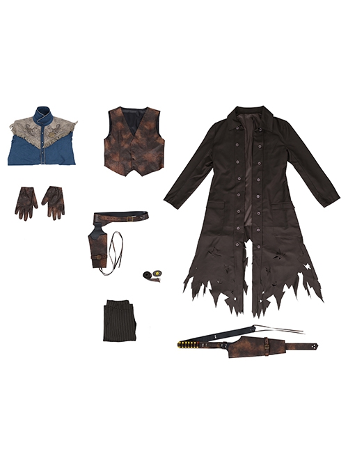 TV Drama Fallout Halloween Cosplay The Ghoul Cooper Howard Costume Set Without Shoes Without Hat