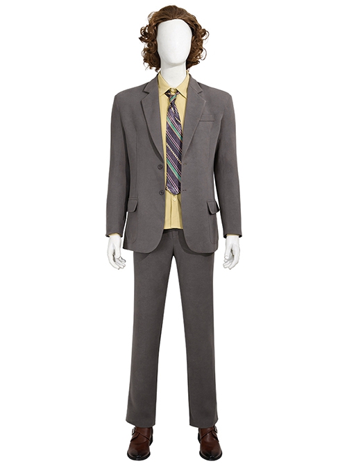 Movie Joker 2 Folie à Deux Halloween Cosplay Arthur Fleck Gray Suit Accessories Brown Shoes