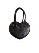 Love Party Series Crocodile Pattern Elegant French Style Lady Heart Shape Classic Lolita Crossbody Bags