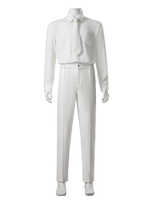 Movie Joker 2 Folie à Deux Halloween Cosplay Arthur Fleck White Suit Version Costume Set Without Shoes