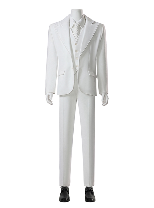 Movie Joker 2 Folie à Deux Halloween Cosplay Arthur Fleck White Suit Version Accessories Black Shoes