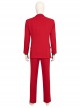 Movie Joker 2 Folie à Deux Halloween Cosplay Arthur Fleck Red Suit Costume Set Without Wig Without Shoes