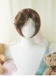 Basic Bob Haircut European Elegant Curly Slanted Bangs Hairstyle Classic Lolita Versatile Short Wig