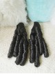 European Aristocratic Retro Long Roman Curly Double Ponytail Braids Sweet Lolita Tiger Mouth Clip Dual Horsetail Wig