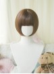 Japanese Style Retro Girly Cute Flat Bangs Versatile Daily Bob Hair Sweet Lolita Short Wig