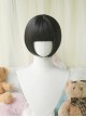 Japanese Style Retro Girly Cute Flat Bangs Versatile Daily Bob Hair Sweet Lolita Short Wig