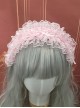 Ribbon Bowknot Sweet Lolita Solid Color Versatile Soft Girl Girly Beautiful Lace Headband