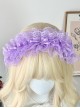 Ribbon Bowknot Sweet Lolita Solid Color Versatile Soft Girl Girly Beautiful Lace Headband