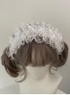 Ribbon Bowknot Sweet Lolita Solid Color Versatile Soft Girl Girly Beautiful Lace Headband