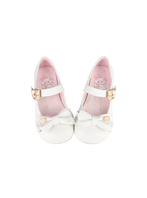 Hug Series Mikko Joint Brand Little Cat Bowknot Sweet Lolita Round Toe Low Heel Mary Jane Shoes