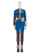 TV Drama Fallout Halloween Cosplay MacLean Blue Bodysuit Set Accessories Brown Boots