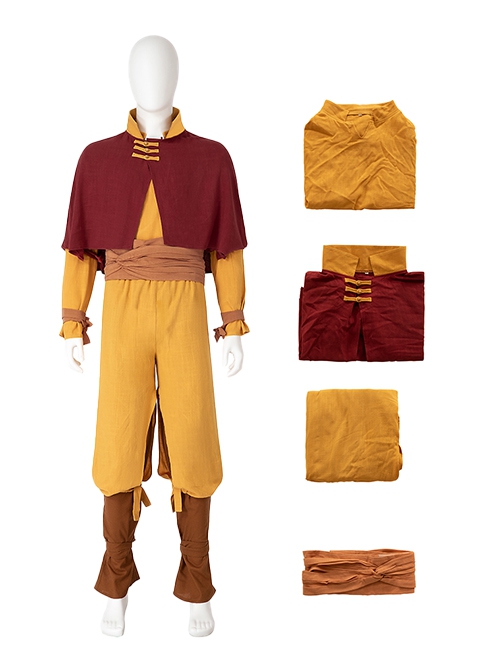 TV Drama Avatar The Last Airbender Halloween Cosplay Aang Costume Set Without Shoes