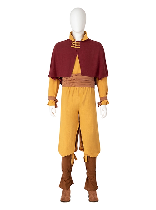 TV Drama Avatar The Last Airbender Halloween Cosplay Aang Accessories Brown Shoes