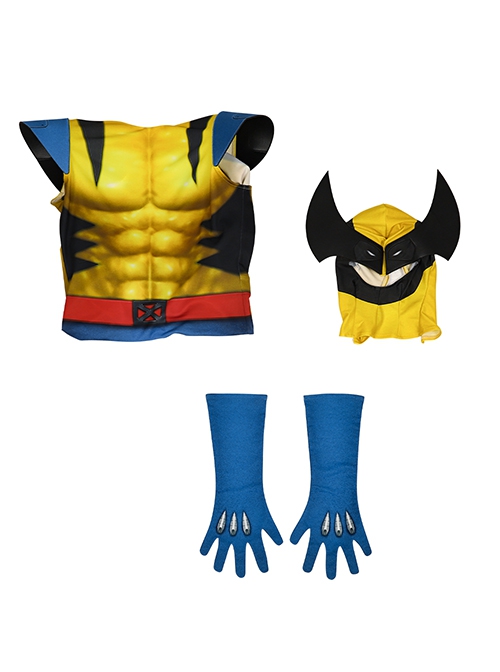 Anime X-Men '97 Halloween Cosplay Wolverine Bodysuit Costume Set Without Wolf Paws