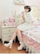 Tsubaki Tea Series Cute Retro 3D Flower Rose Elegant Sweet Lolita Round Toe High Heel Mary Jane Shoes