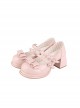 Tsubaki Tea Series Cute Retro 3D Flower Rose Elegant Sweet Lolita Round Toe High Heel Mary Jane Shoes