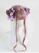 Iridescent Satin Chinoiserie Mesh Yarn Long Ribbon Tassel Sweet Lolita Cute Meatball Head Hair Ring Hair Rope