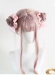 Iridescent Satin Chinoiserie Mesh Yarn Long Ribbon Tassel Sweet Lolita Cute Meatball Head Hair Ring Hair Rope