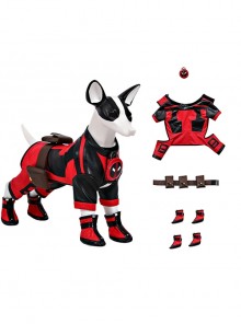 Movie Deadpool & Wolverine Halloween Cosplay Dogpool Wade Dog Costume Full Set