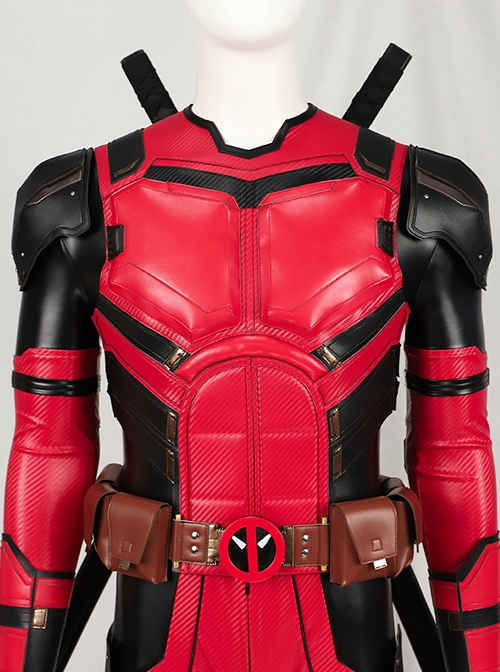 Movie Deadpool & Wolverine Halloween Cosplay Deadpool Samurai Costume Set Without Boots Without Props