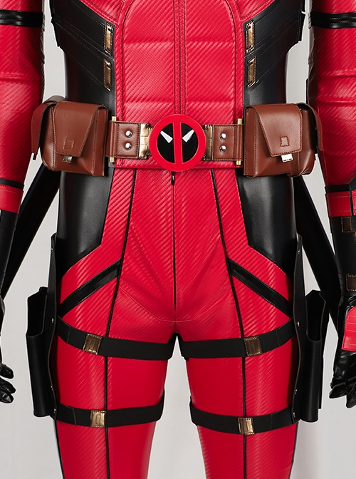 Movie Deadpool & Wolverine Halloween Cosplay Deadpool Samurai Costume Set Without Boots Without Props