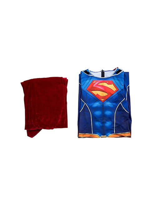 Game Suicide Squad Kill the Justice League Halloween Cosplay Superman Costume Bodysuit Full Set