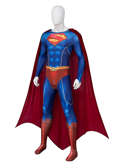 Game Suicide Squad Kill the Justice League Halloween Cosplay Superman Costume Bodysuit Full Set