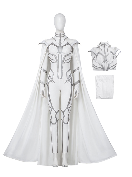 Comics What If Season 2 Halloween Cosplay Hela White Outfit Costume Set Without Boots