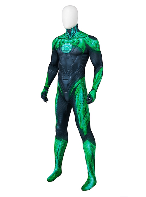 Game Suicide Squad Kill the Justice League Halloween Cosplay Green Lantern Costume Bodysuit