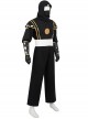 Movie Mighty Morphin Power Rangers Halloween Cosplay Black Ranger Outfits Costume Set Without Boots