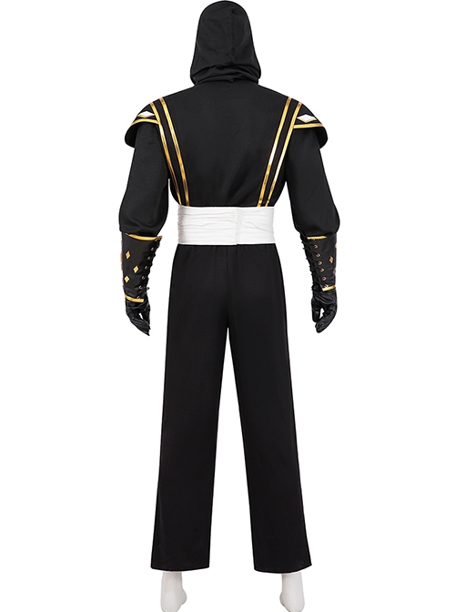 Movie Mighty Morphin Power Rangers Halloween Cosplay Black Ranger Outfits Costume Set Without Boots