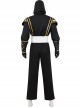 Movie Mighty Morphin Power Rangers Halloween Cosplay Black Ranger Outfits Costume Set Without Boots