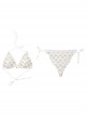 Grand Theft Auto GTA Halloween Cosplay White Printing Bikini Swimsuit Costume Full Set