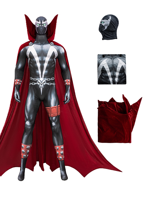 Spawn Halloween Cosplay Al Simmons Bodysuit Costume Set