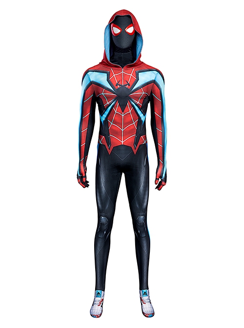 Game Spider-Man Halloween Cosplay Miles Morales Evolution Suit Costume Bodysuit Full Set