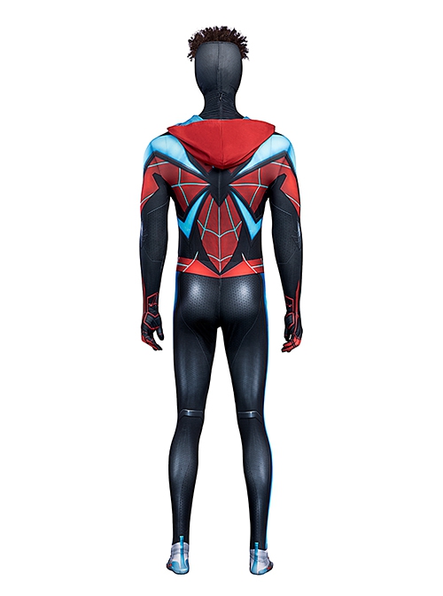 Game Spider-Man Halloween Cosplay Miles Morales Evolution Suit Costume Bodysuit Full Set